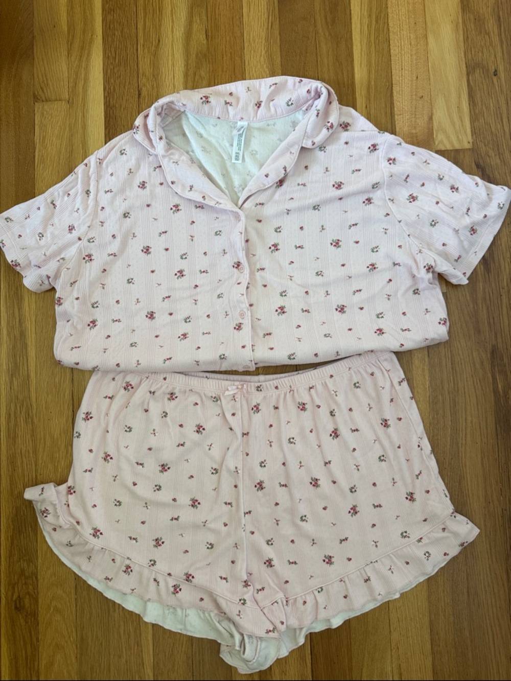 wild fable Pink Floral Short-Sleeve Pajama Set
